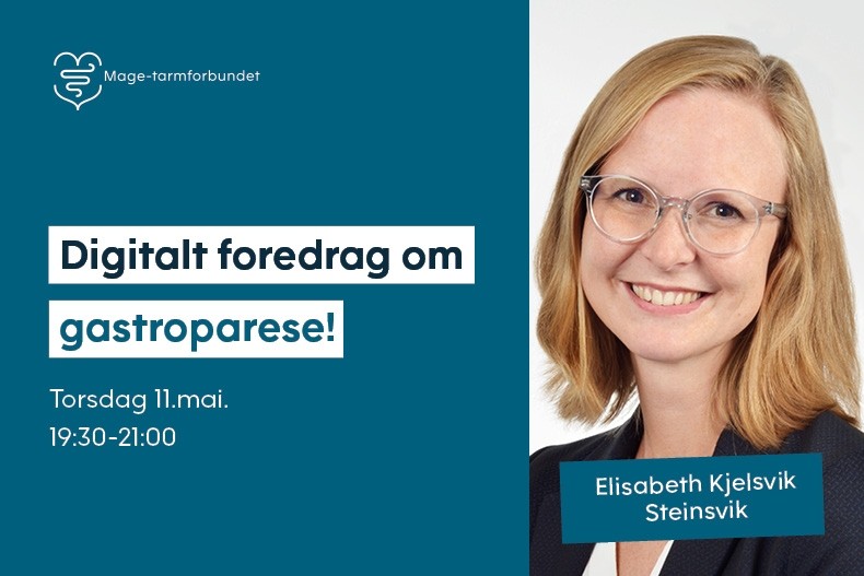 Bli med på digitalt foredrag om gastroparese Bli med på digitalt foredrag om gastroparese