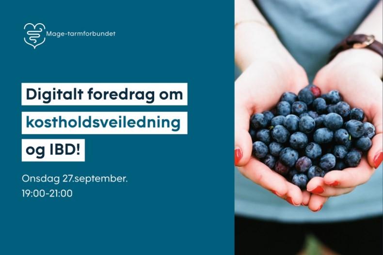 Bli med på digitalt foredrag og erfaringsutveksling om kostholdsveiledning og IBD Bli med på digitalt foredrag og erfaringsutveksling om kostholdsveiledning og IBD